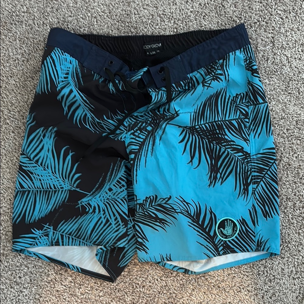 Body Glove Men's Blue and Black Swim Shorts